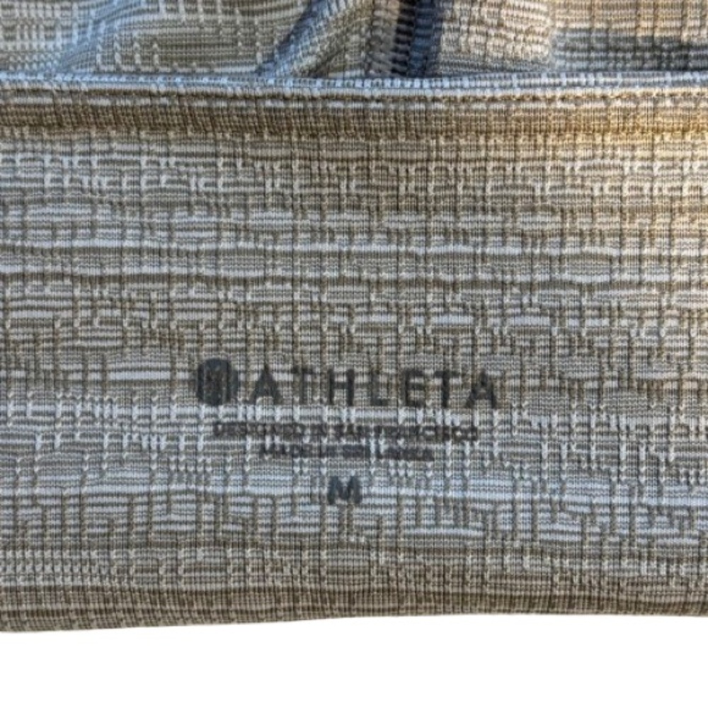 Athleta High Rise Jacquard Chaturanga Tight Grey White Size M EUC - Picture 4 of 5